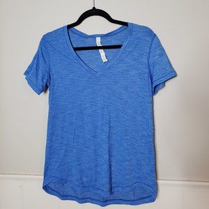 LULULEMON Blue V Neck Love Tee